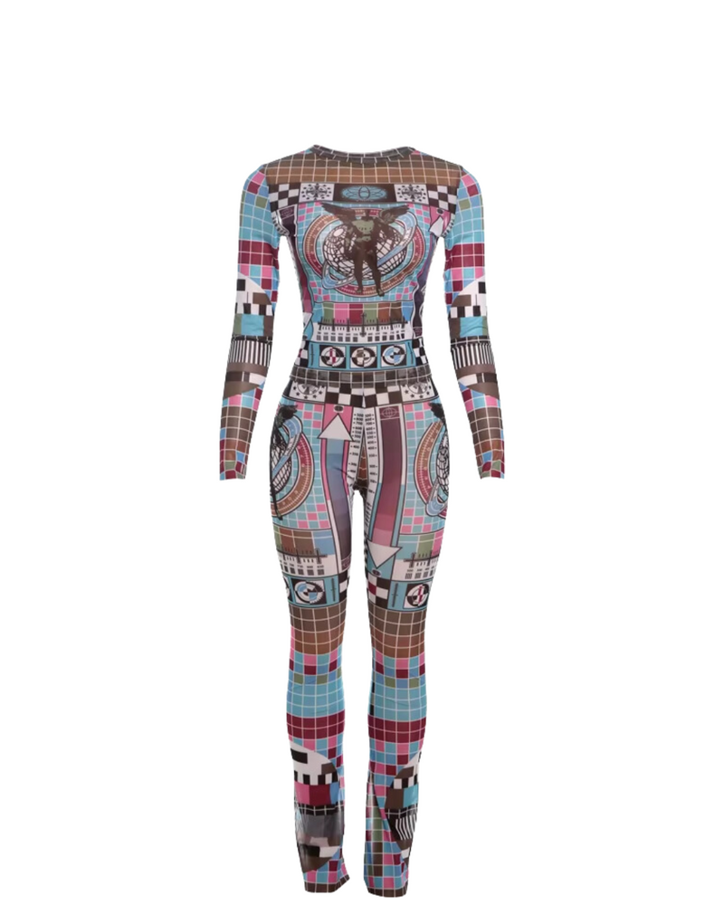 Pixel Print Two Piece