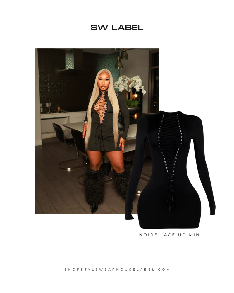 Noire Lace Up Mini