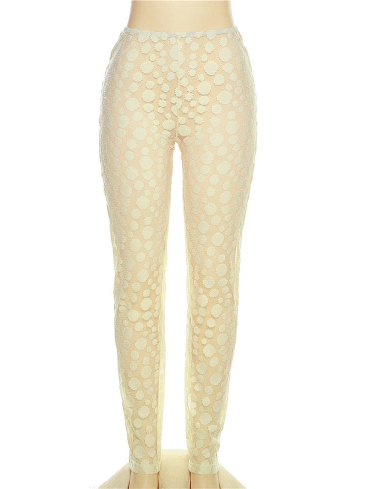 Dotted Up Mesh Stacked Leggings