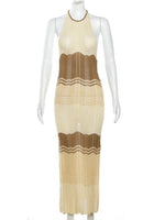Iced Latte Backless Knit Maxi