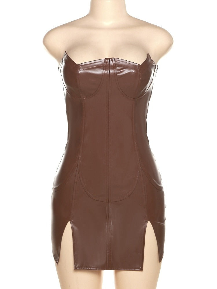 Saddle Faux Leather Mini