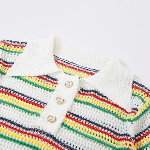 Tessa Rainbow Knit Mini Dress