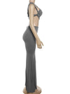 Cherish This Sleeveless Ruched Maxi Skirt Set