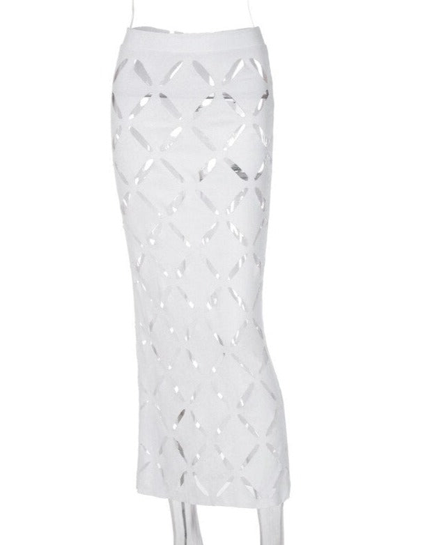 Diamond Cut Out Maxi Skirt