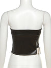 Vintage Faux Leather Tube Top