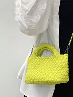 Woven Faux Leather  Bag