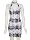 Camilla Snake Print Mini Dress