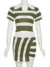 South Beach Striped Knit Two Piece Set