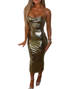 The Gold Midi Dress