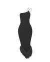 Fiona Fur Bottom Midi Dress