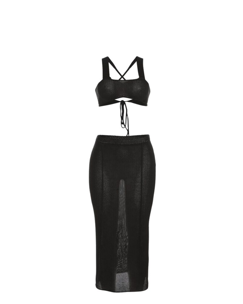 Leila Knit Two Piece Skirt Set