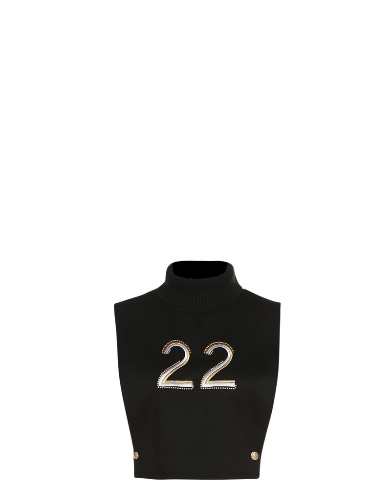 Letter Embroidery Y2K Tank Top - Black