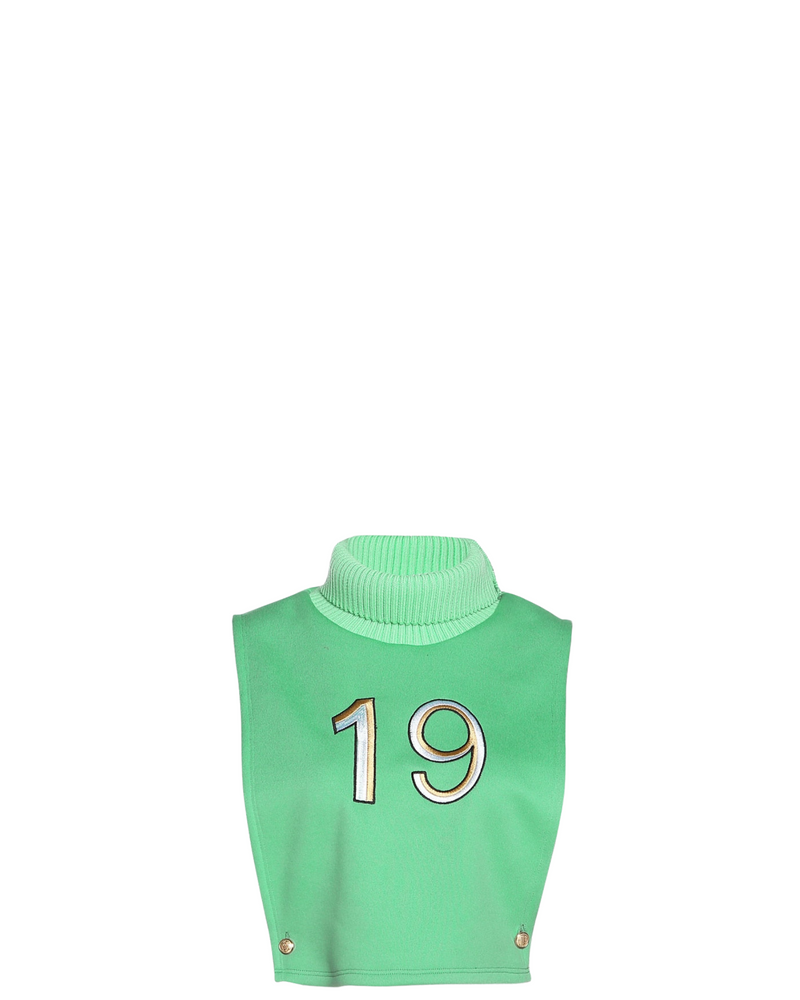 Letter Embroidery Y2K Tank Top - Green
