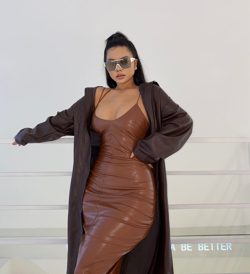 The Camilla Faux Leather Dress