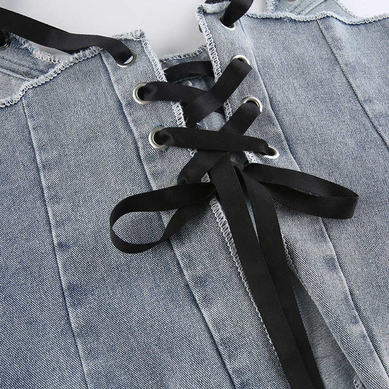 Kiya Denim Corset Top
