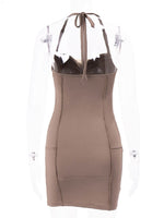 Mocha Halter Contrast Mini