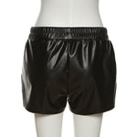 Faux Leather Exposed Pocket Short