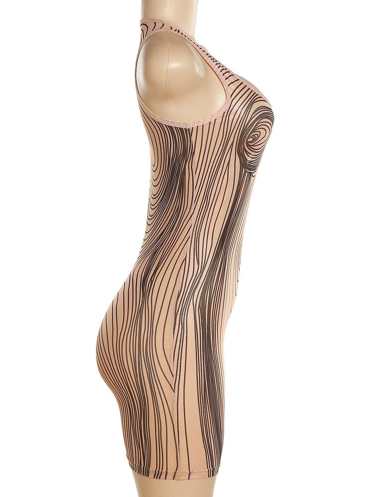 Serving Body Mesh Mini Dress