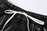 Faux Leather Exposed Pocket Short