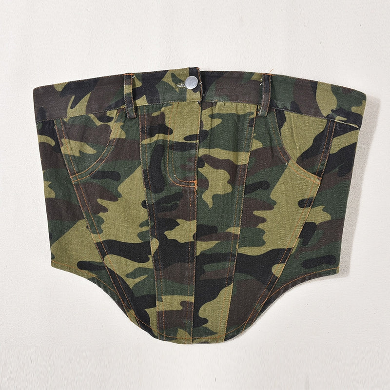 Strapless Camo Corset