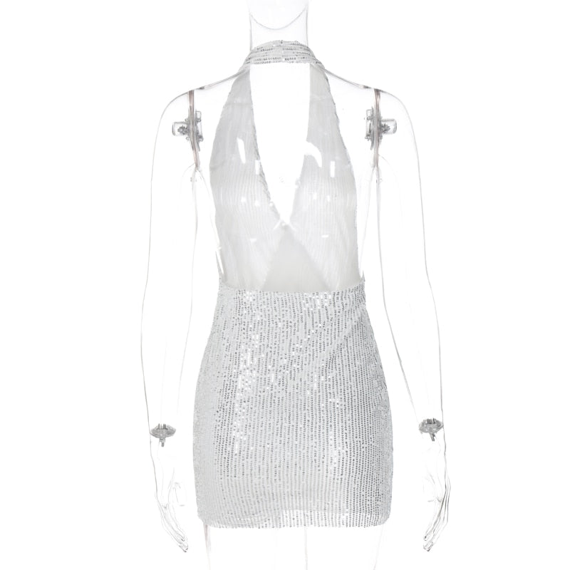 Sequined Halter Mini
