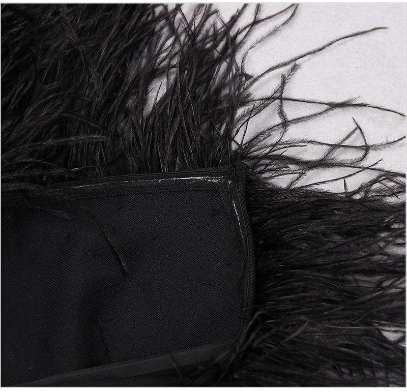 Tessa Feathered Top Bandage Dress