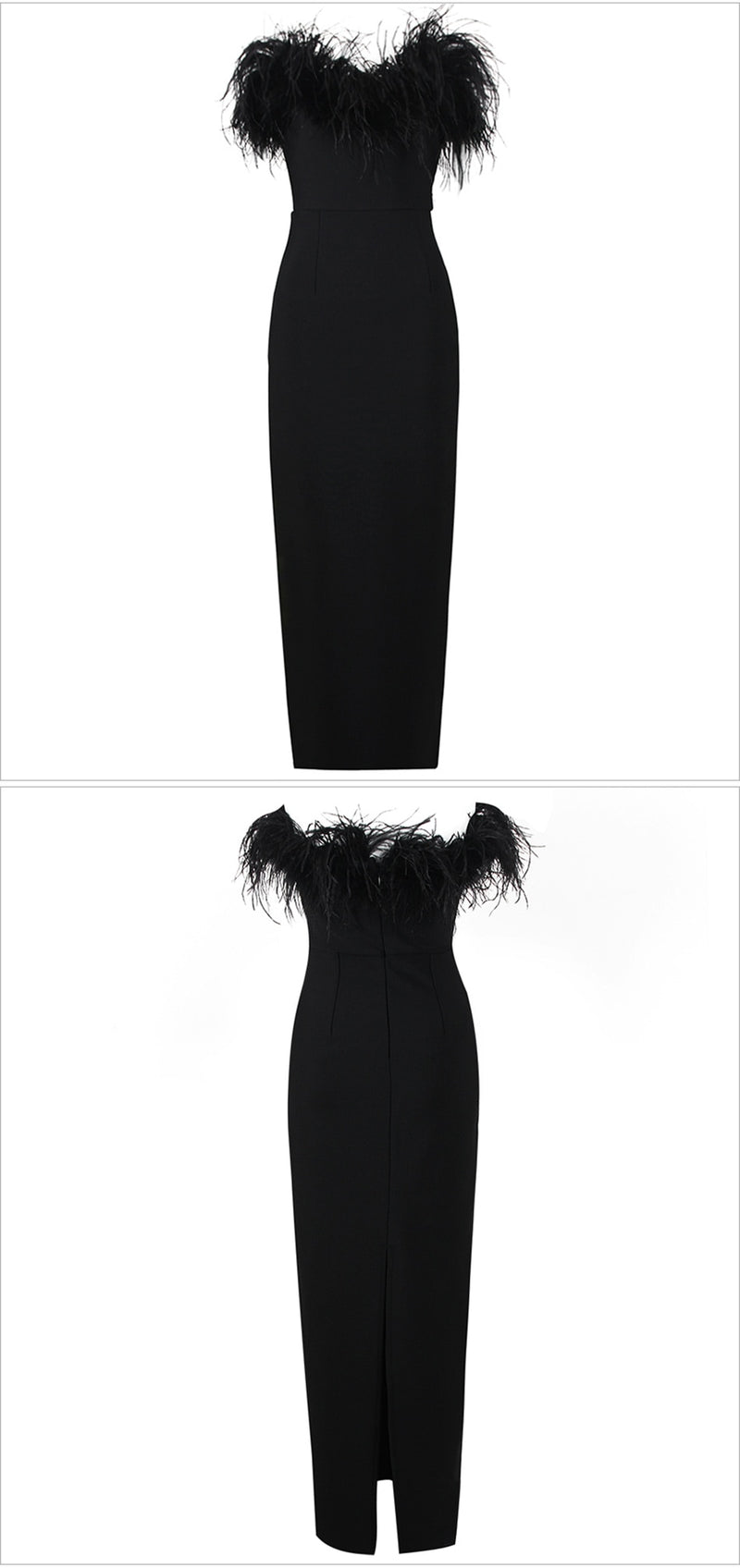 Tessa Feathered Top Bandage Dress