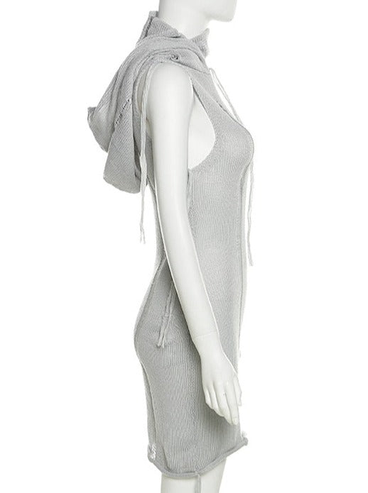 Distressed Hooded Mini