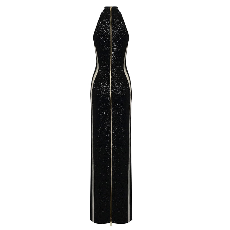 Eliza Mesh Detail Gown