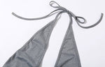 Slinky Ruched Halter Maxi Dress