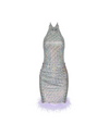 Metallic Feathered Hem Dress