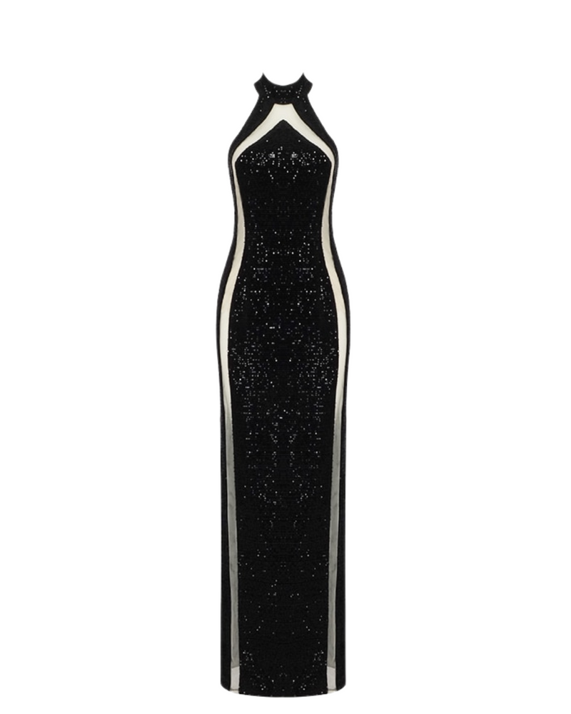 Eliza Mesh Detail Gown