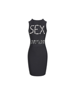 Sleeveless Diamond Bandage Dress