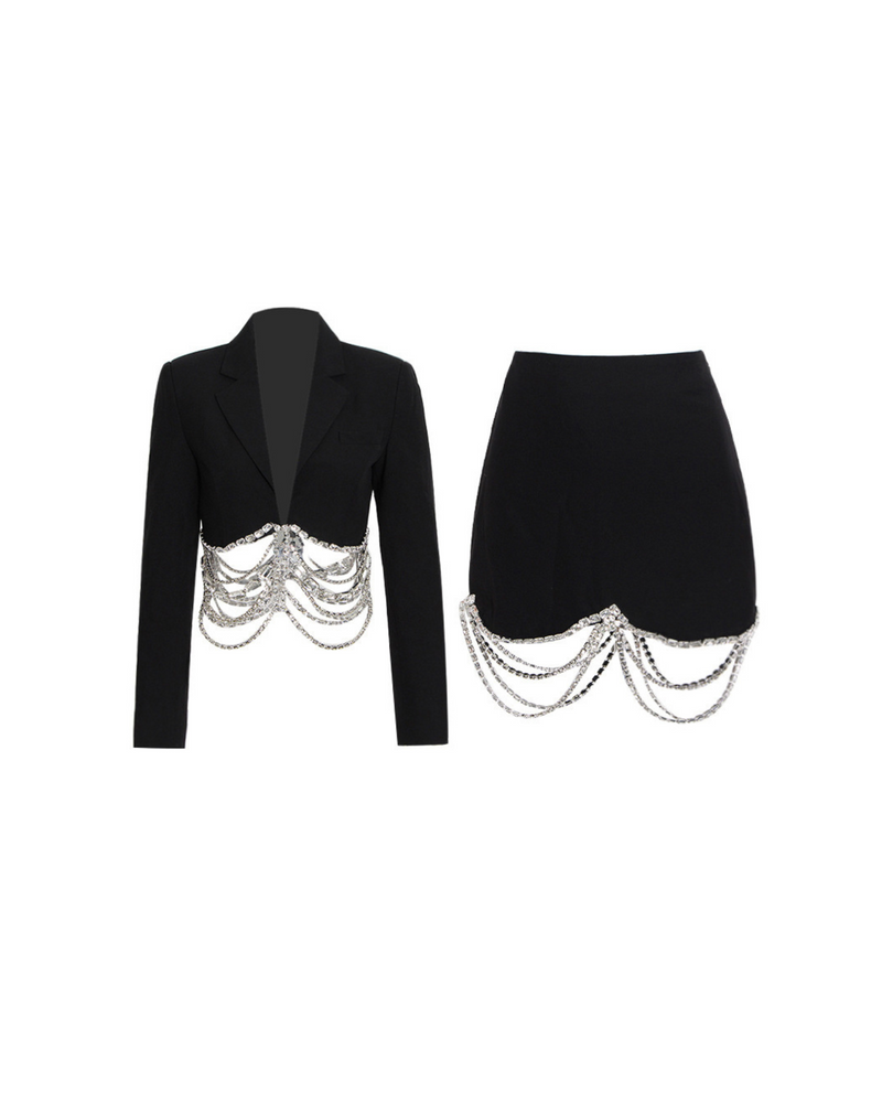 First Class Crop Blazer Set