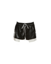 Faux Leather Exposed Pocket Short