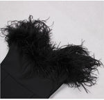 Tessa Feathered Top Bandage Dress