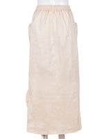 Cream Cargo Skirt