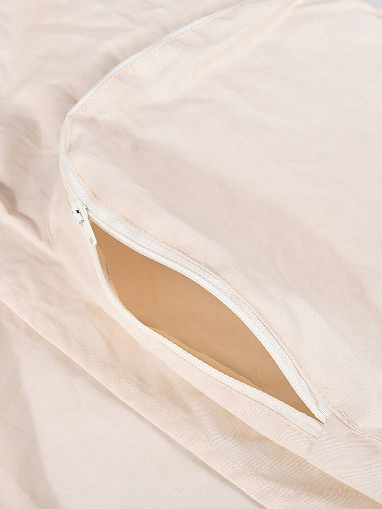 Cream Cargo Skirt
