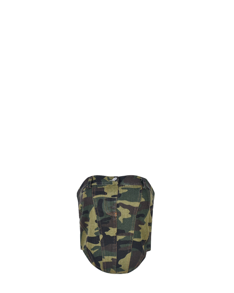 Strapless Camo Corset
