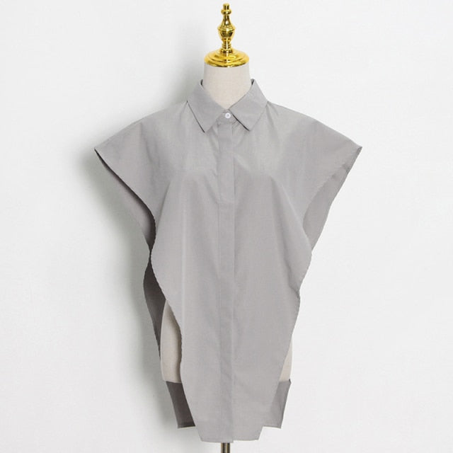 Sleeveless Collared Vest