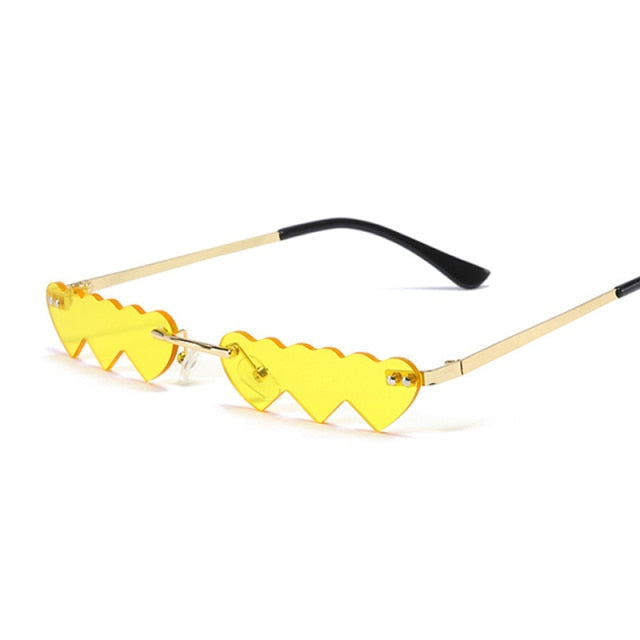Heart Lens Rimless Sunglasses