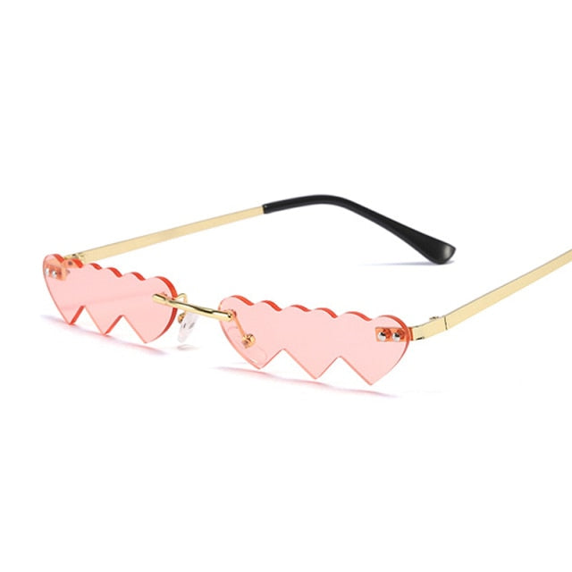 Heart Lens Rimless Sunglasses