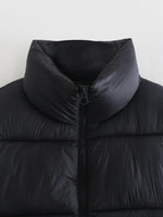 High Neck Cropped Puffer Vest