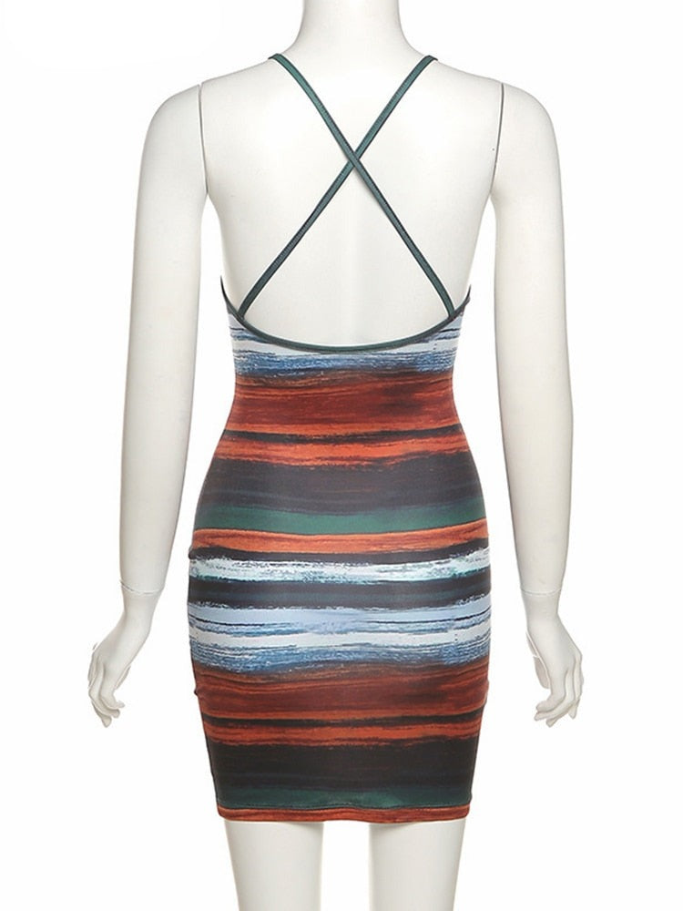 Striped Bodycon Mini