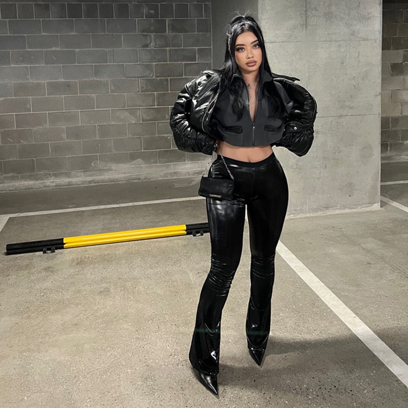 The Faux Patent Leather Pant