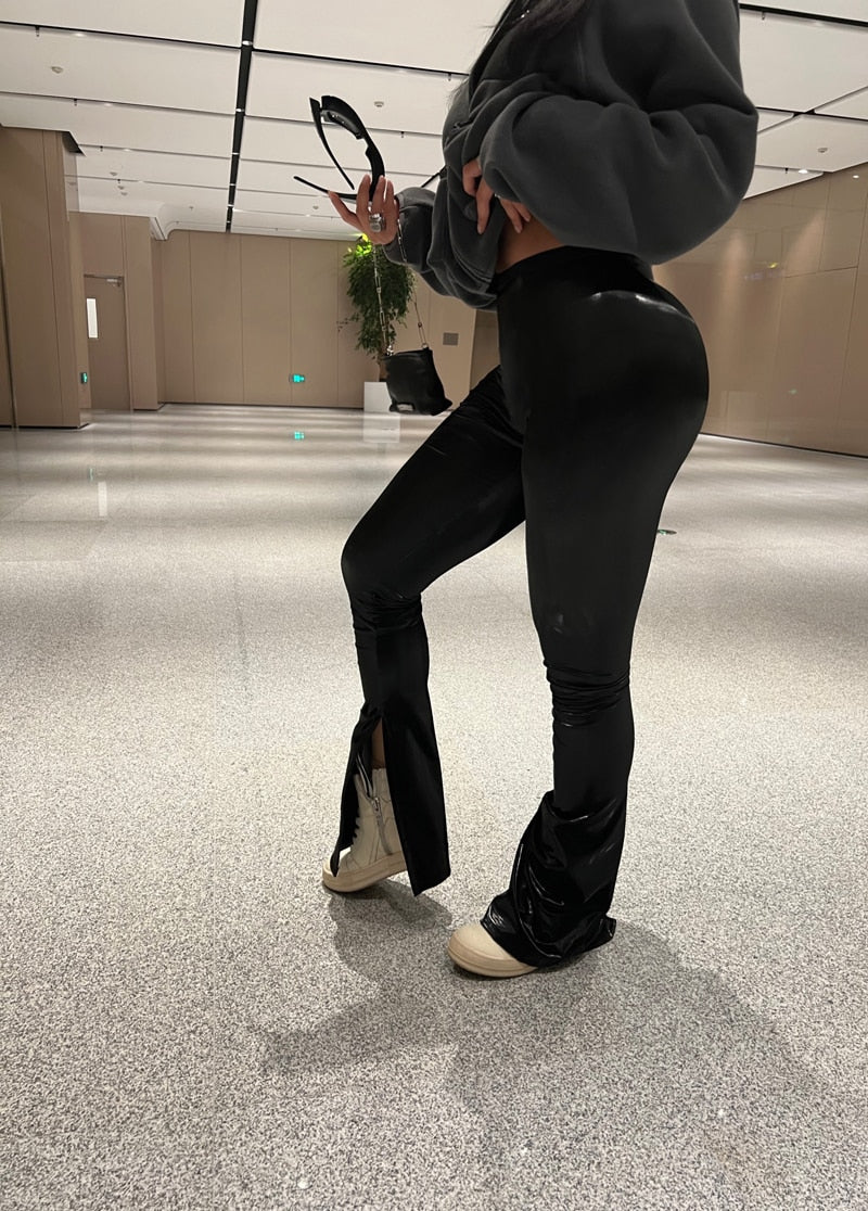 The Faux Patent Leather Pant