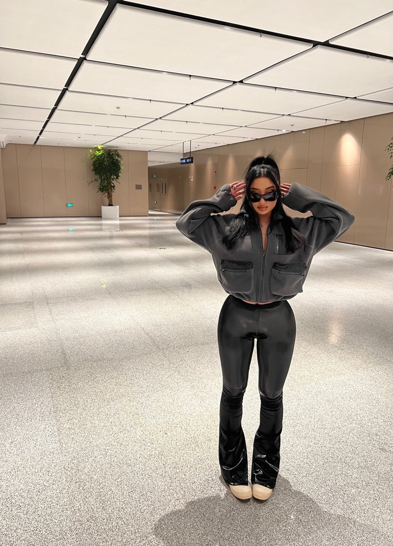 The Faux Patent Leather Pant