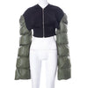 Flare Puffer Sleeve Crop Jacket