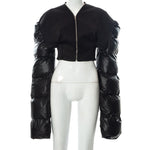 Flare Puffer Sleeve Crop Jacket